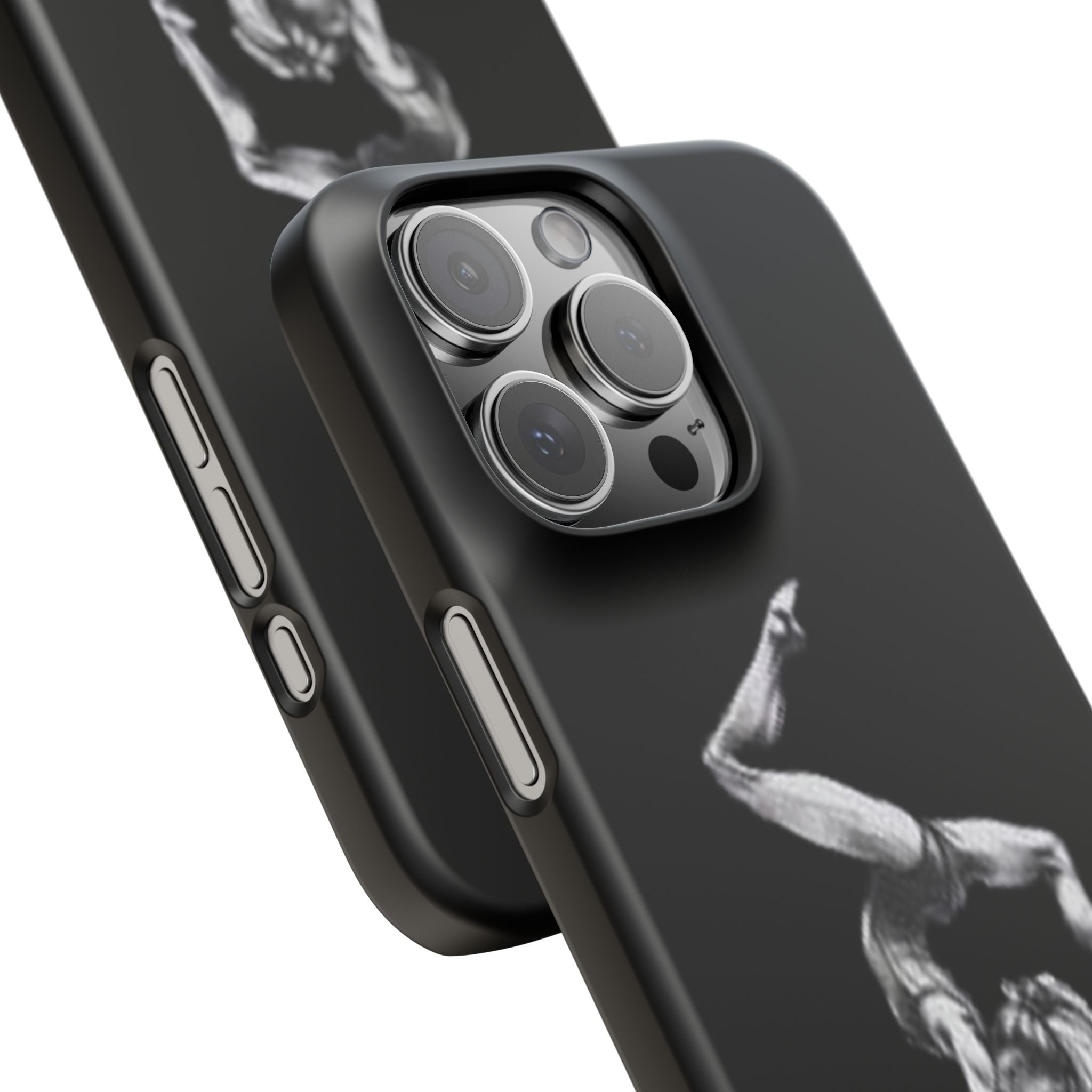 Coach Gymnastics Phone Case — Black Snap Phone Cover with Gymnast Silhouette
