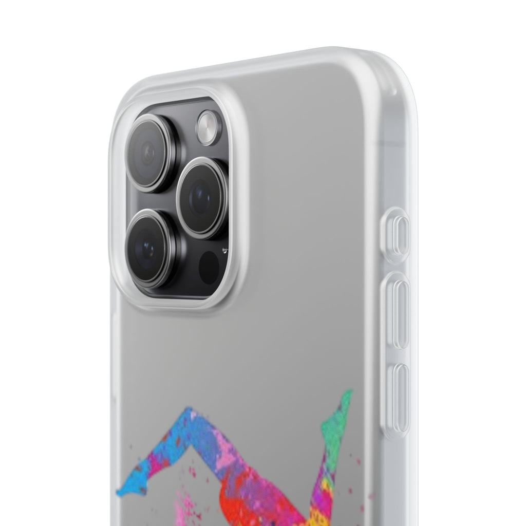 Gymnast Silhouette Phone Case – Colorful Acrobat Watercolor iPhone Cover