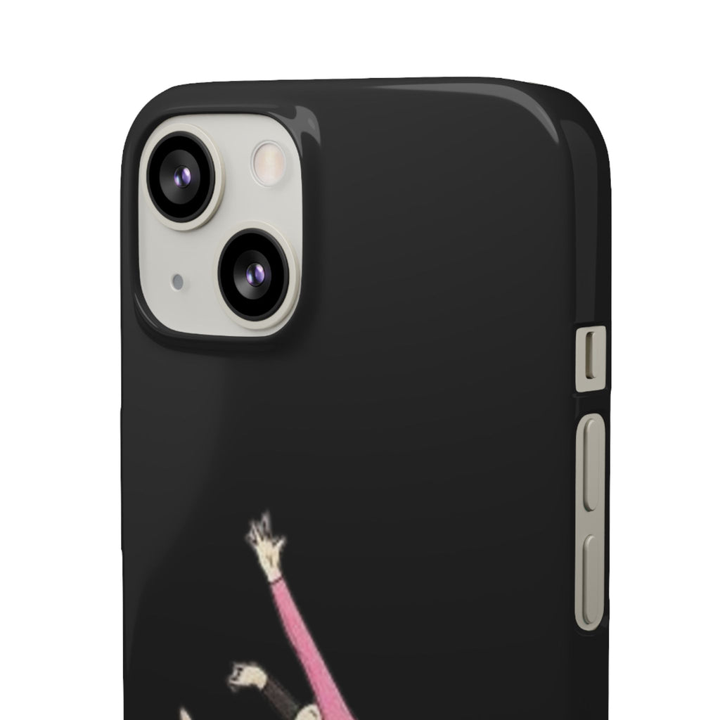 Gymnastics Phone Case — Leaping Girl Snap Case (Black)
