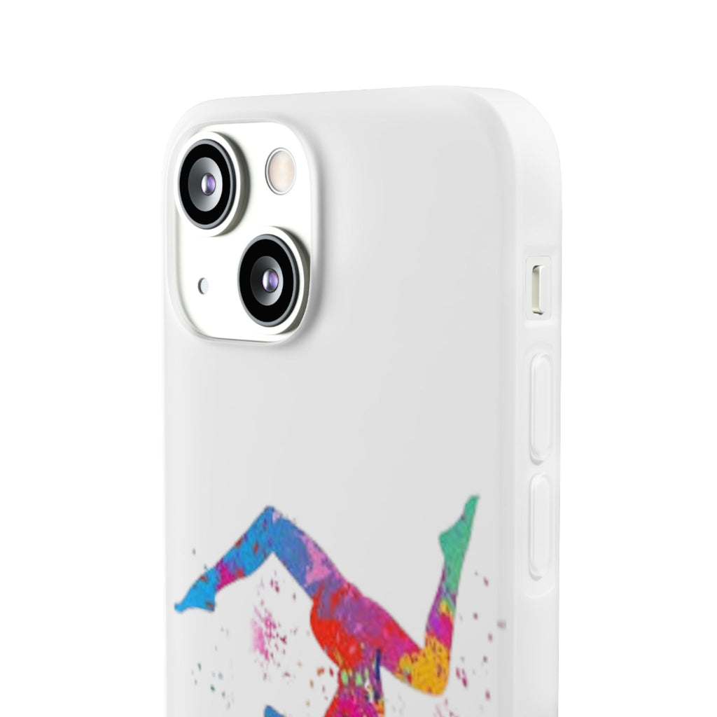 Gymnast Silhouette Phone Case – Colorful Acrobat Watercolor iPhone Cover