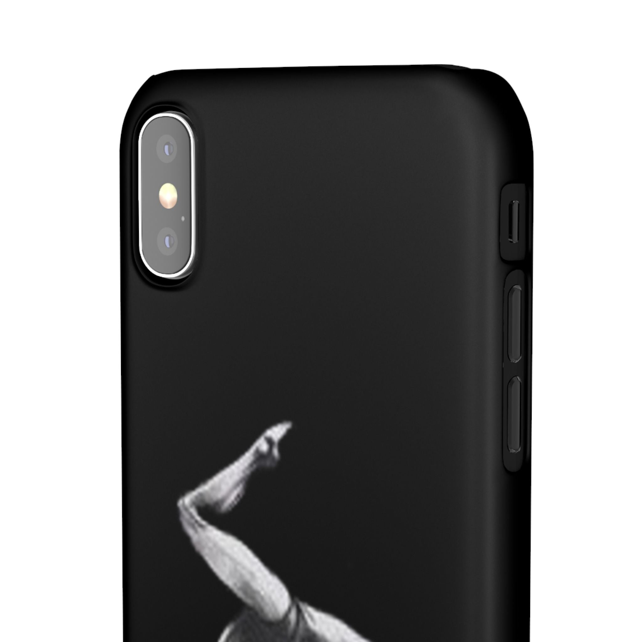 Gymnastics Phone Case — Black Chalk-Style Handstand Design