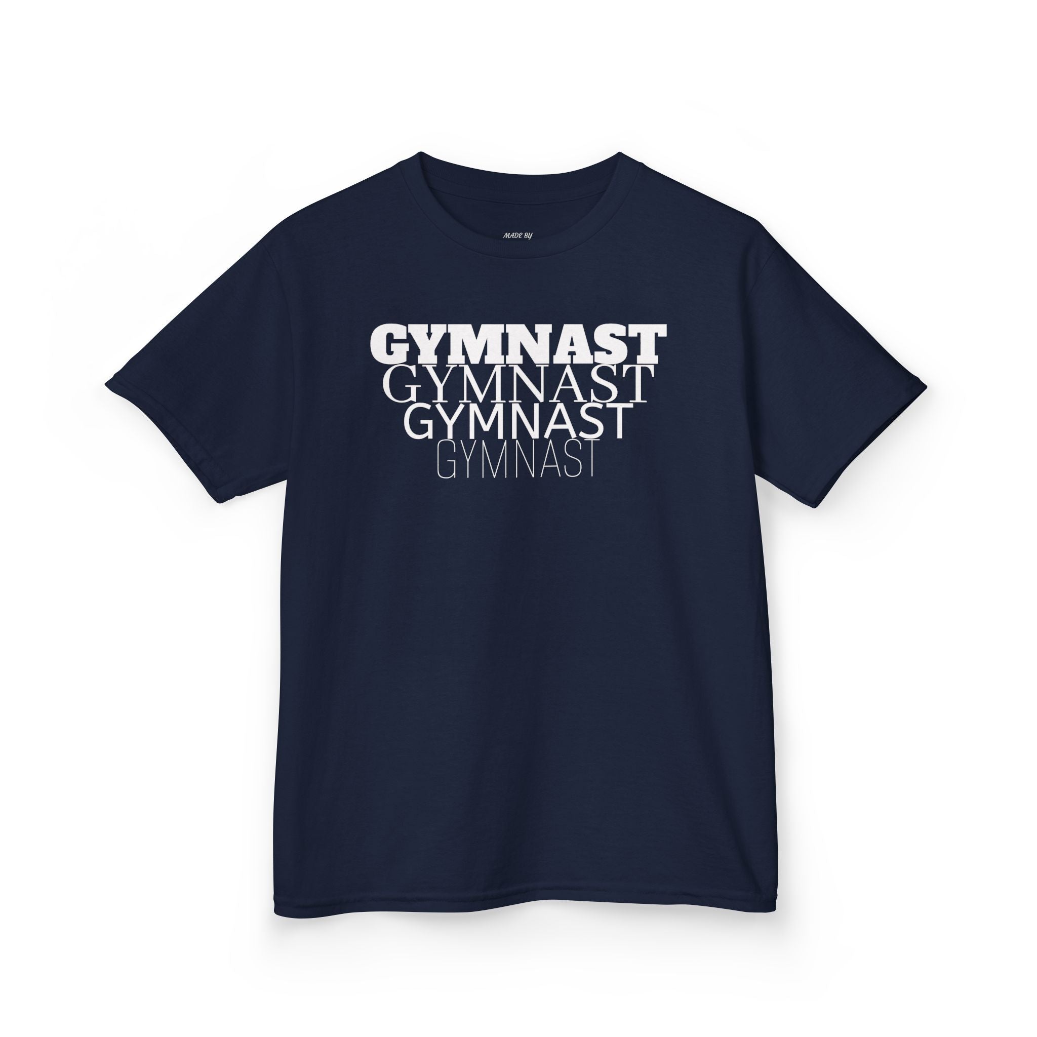 Kids Gymnast Repeat Logo Tee - Youth Gymnastics Shirt