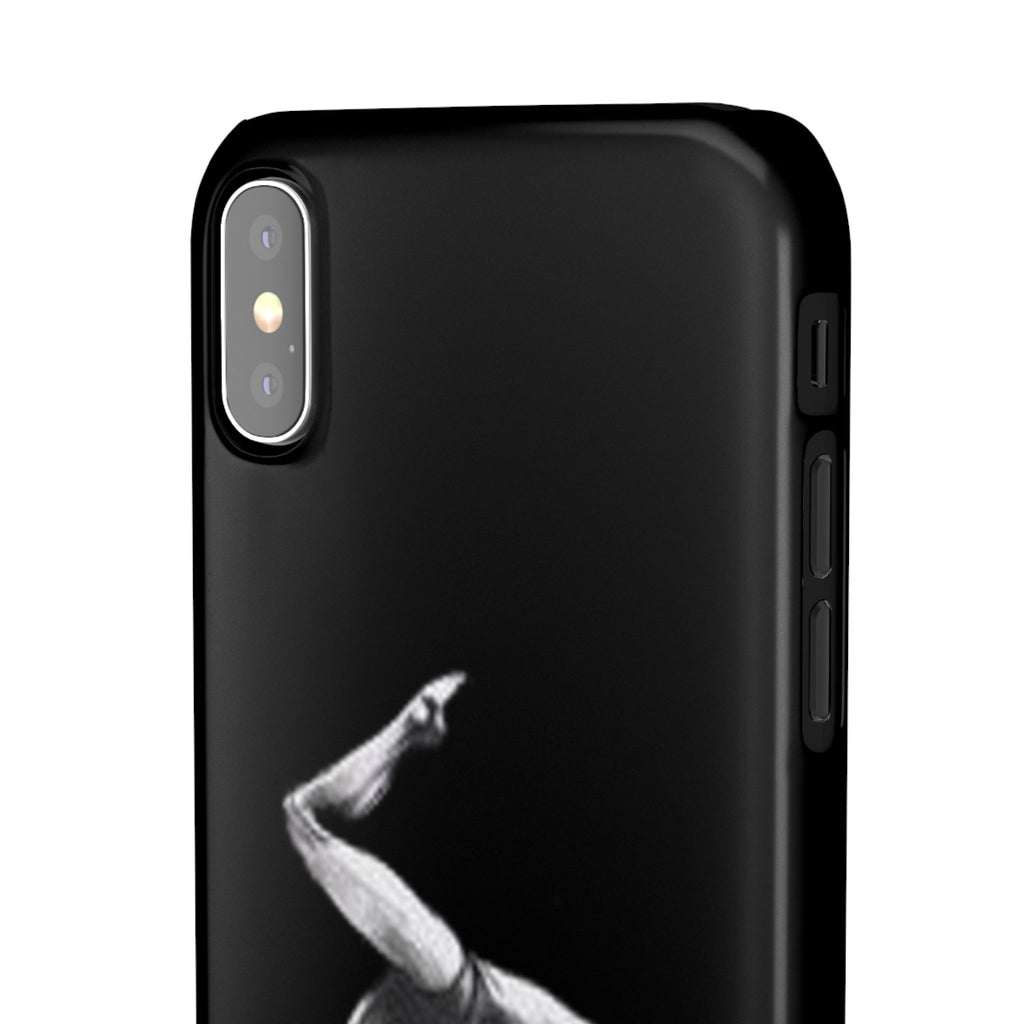 Gymnastics Phone Case — Black Chalk-Style Handstand Design