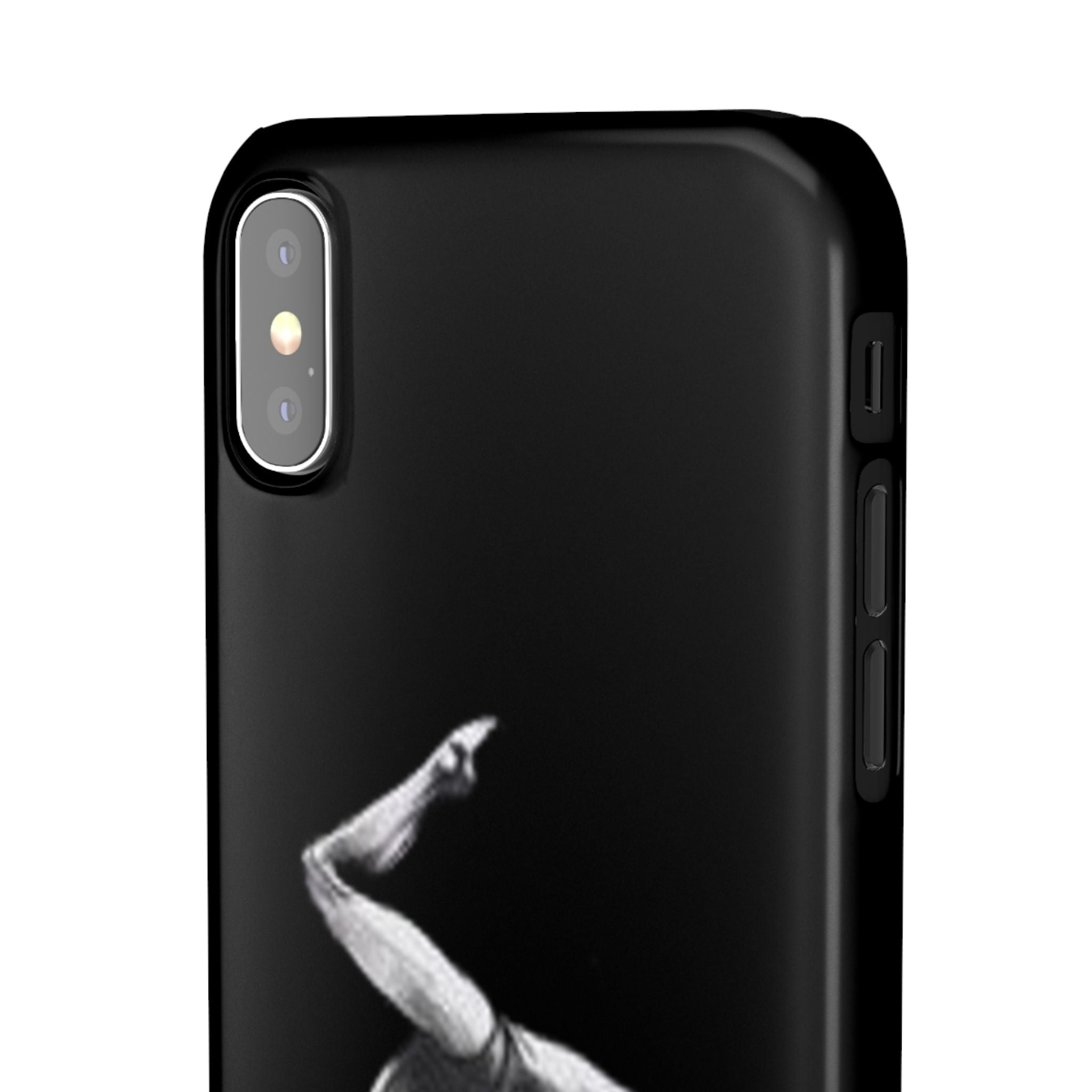 Gymnastics Phone Case — Black Chalk-Style Handstand Design