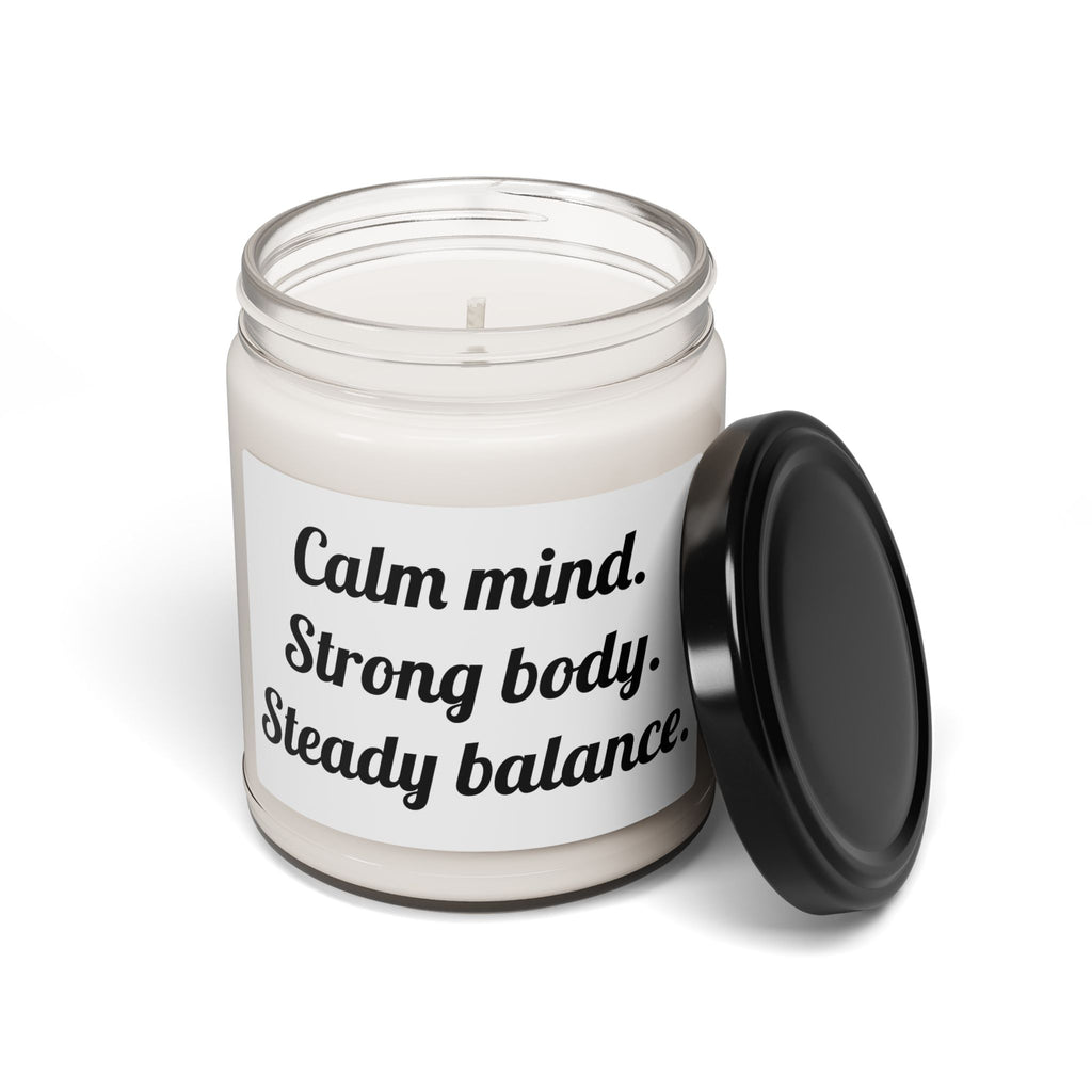 Calm Mind, Strong Body Soy Candle — 9oz Scented Jar for Relaxation & Balance