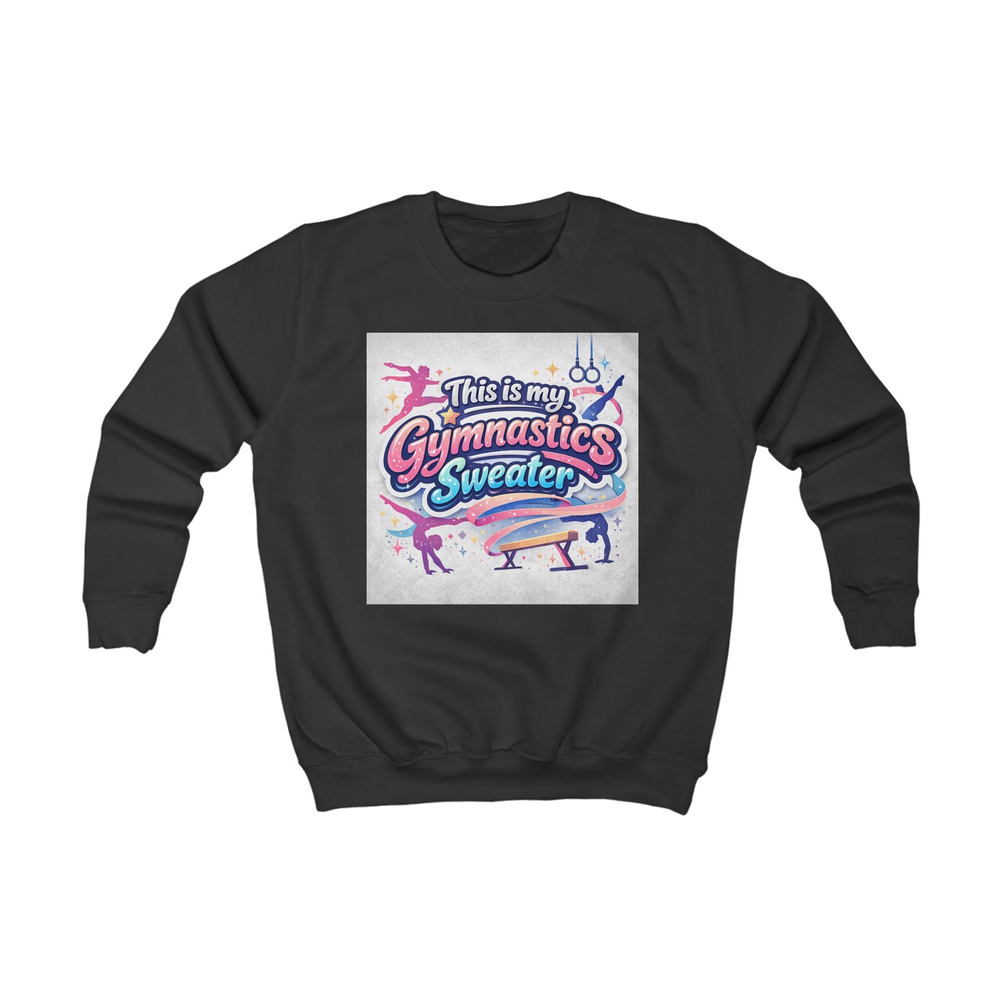 Kids Gymnastics Sweater - "This Is My Gymnastics Sweater" Cute Girl/Boy Athletic Crewneck