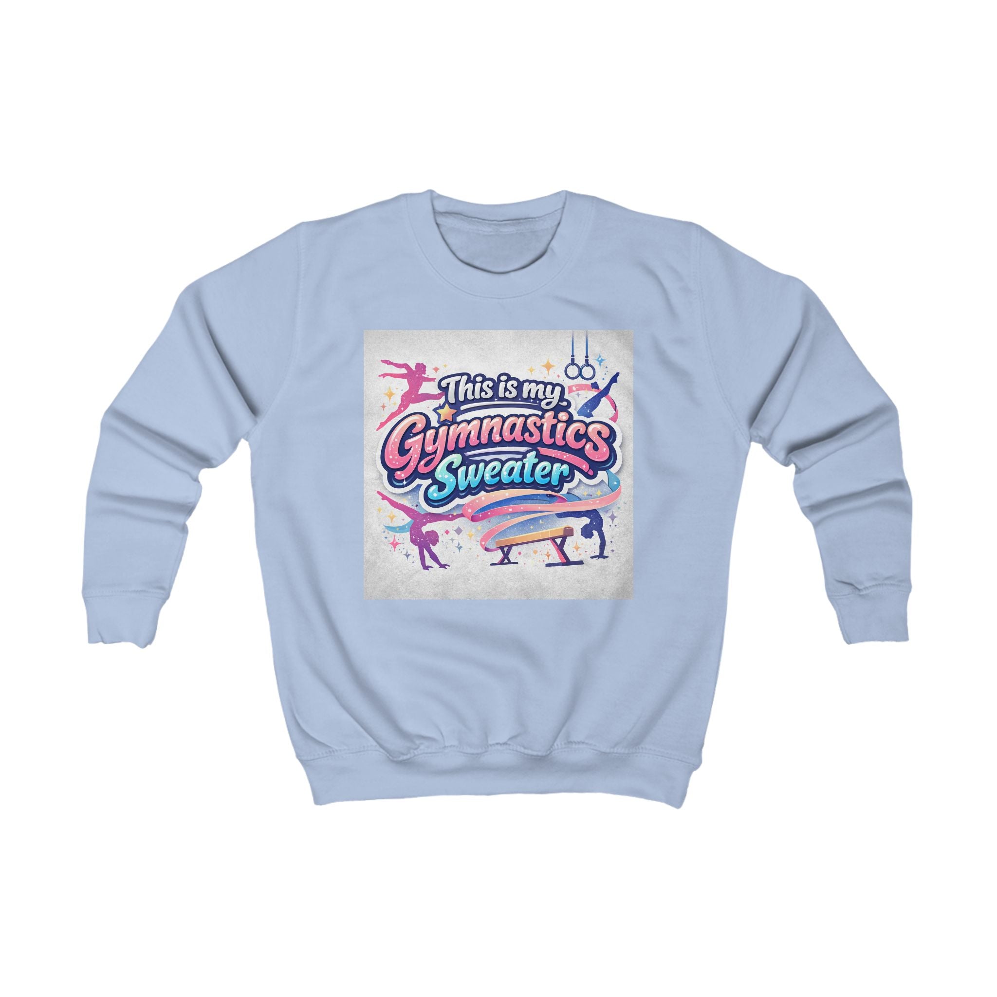 Kids Gymnastics Sweater - "This Is My Gymnastics Sweater" Cute Girl/Boy Athletic Crewneck