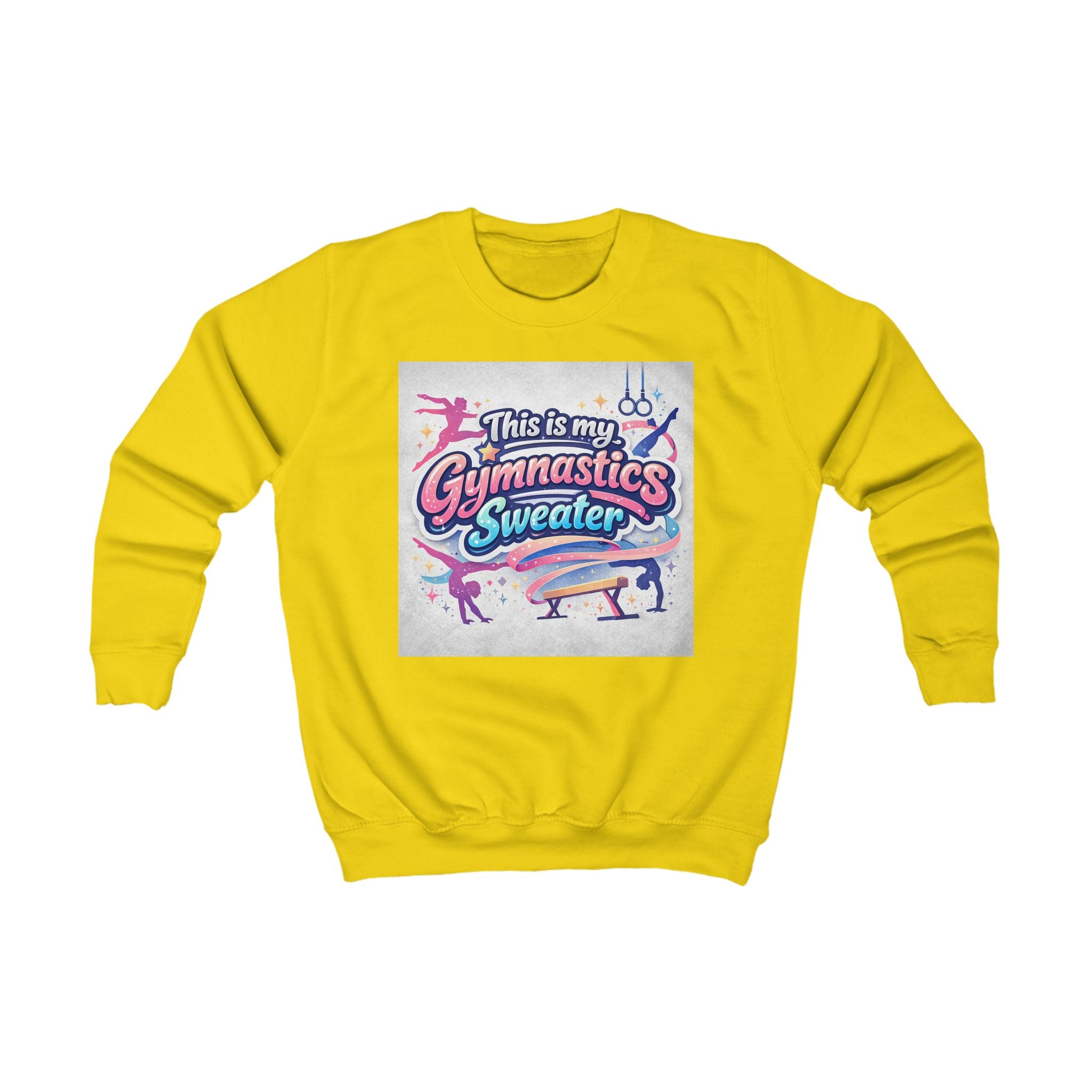 Kids Gymnastics Sweater - "This Is My Gymnastics Sweater" Cute Girl/Boy Athletic Crewneck