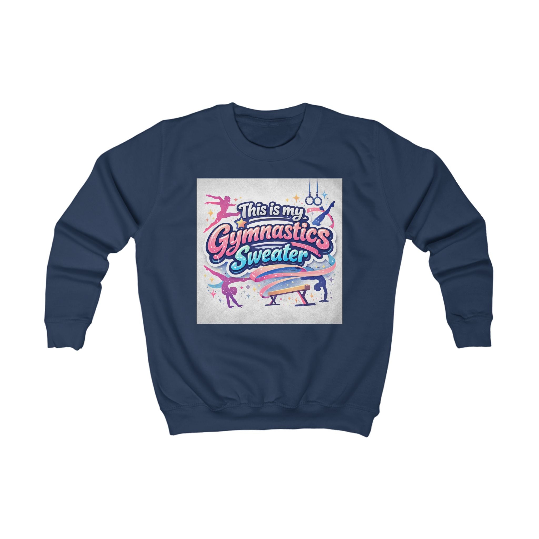 Kids Gymnastics Sweater - "This Is My Gymnastics Sweater" Cute Girl/Boy Athletic Crewneck