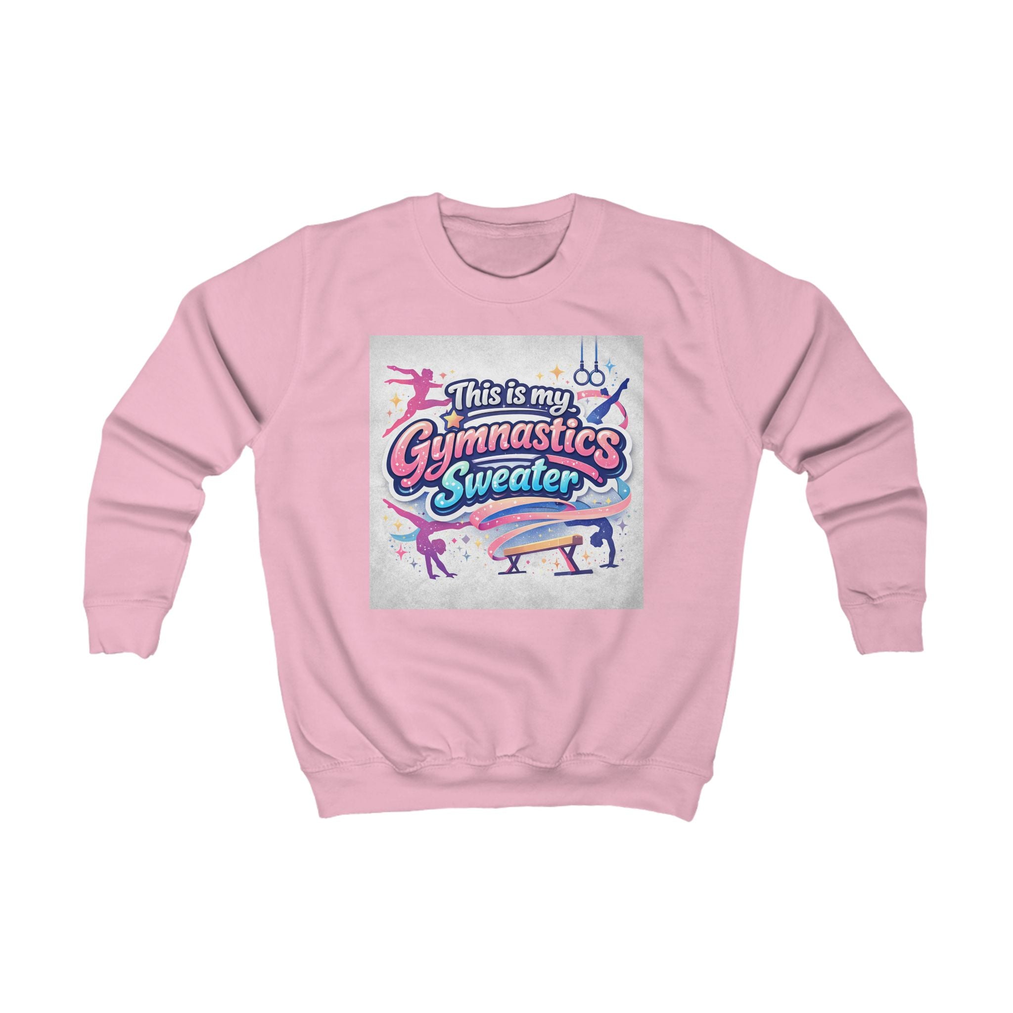Kids Gymnastics Sweater - "This Is My Gymnastics Sweater" Cute Girl/Boy Athletic Crewneck
