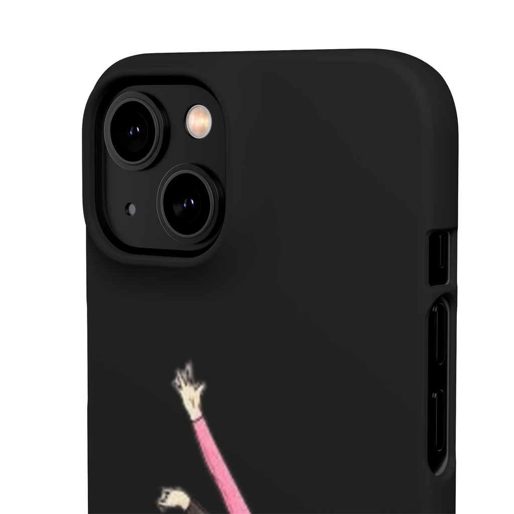 Gymnastics Phone Case — Leaping Girl Snap Case (Black)