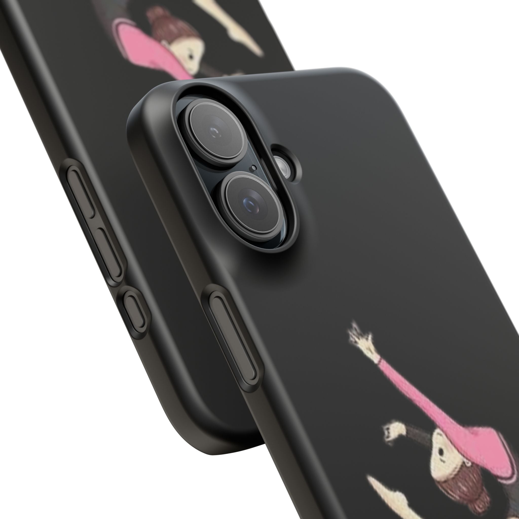 Gymnastics Phone Case — Leaping Girl Snap Case (Black)