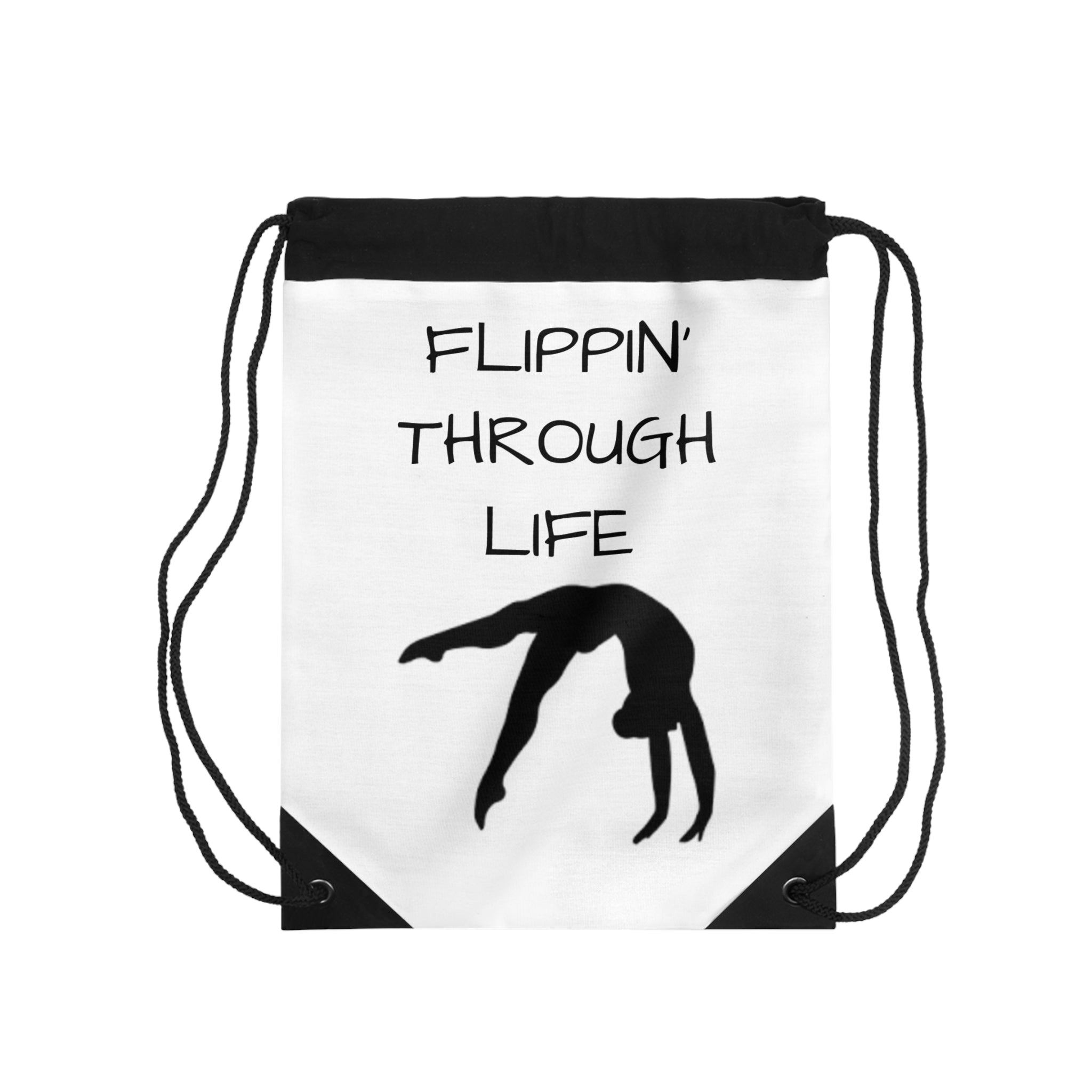 Flippin' Through Life Drawstring Bag