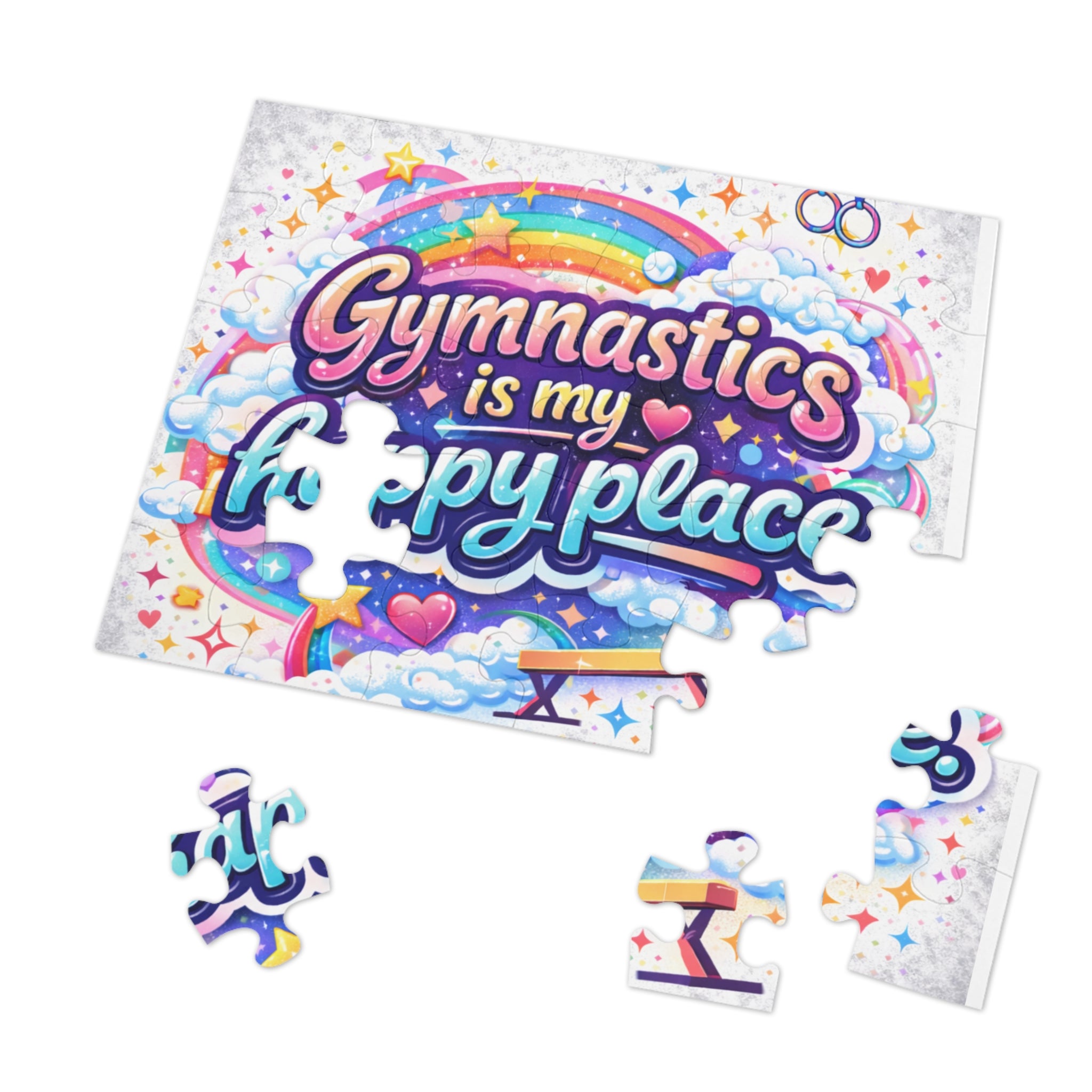 Gymnastics Is My Happy Place Jigsaw Puzzle (with Tin)