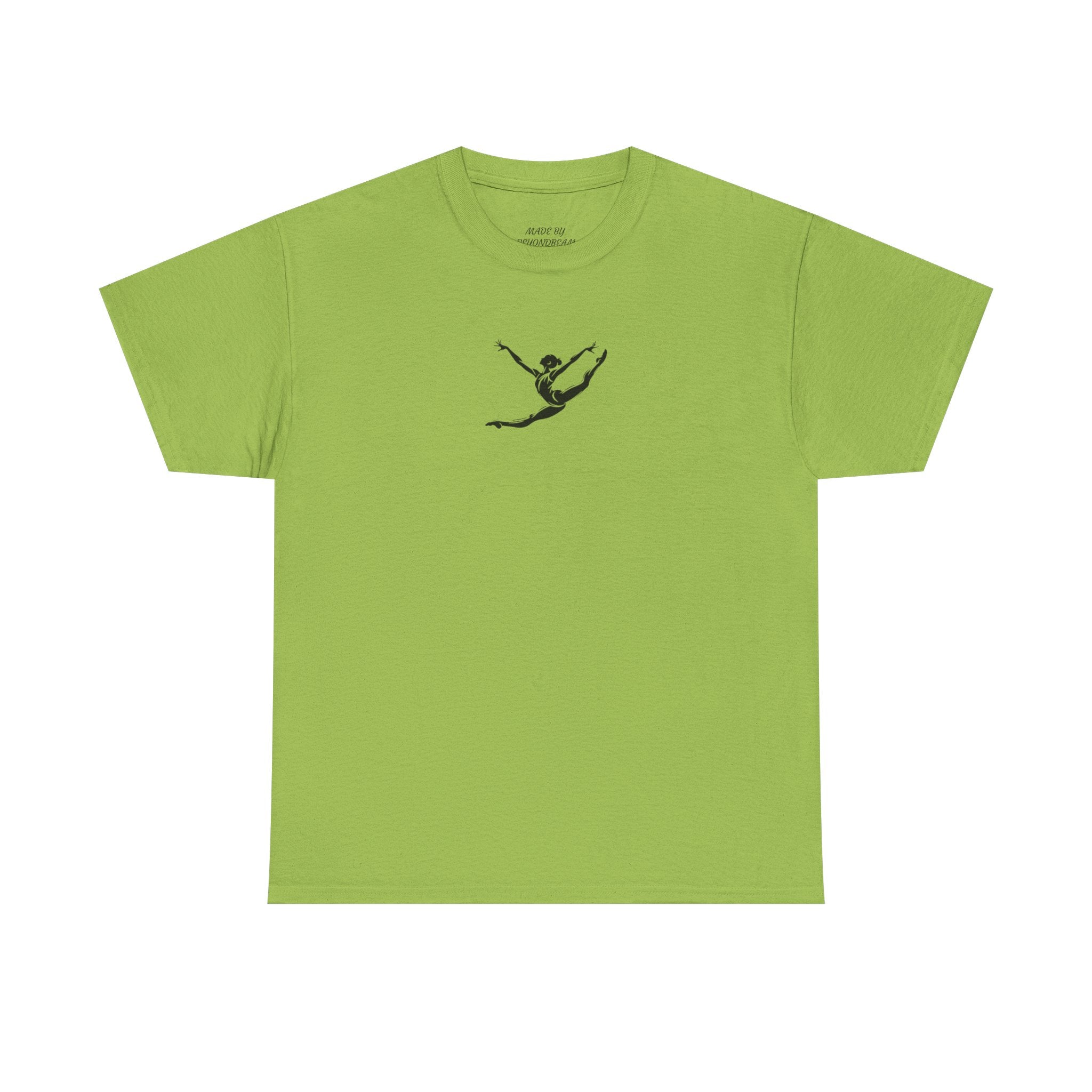Gymnast Minimalist Tee — Small Graceful Leap Graphic T-Shirt (Adults)