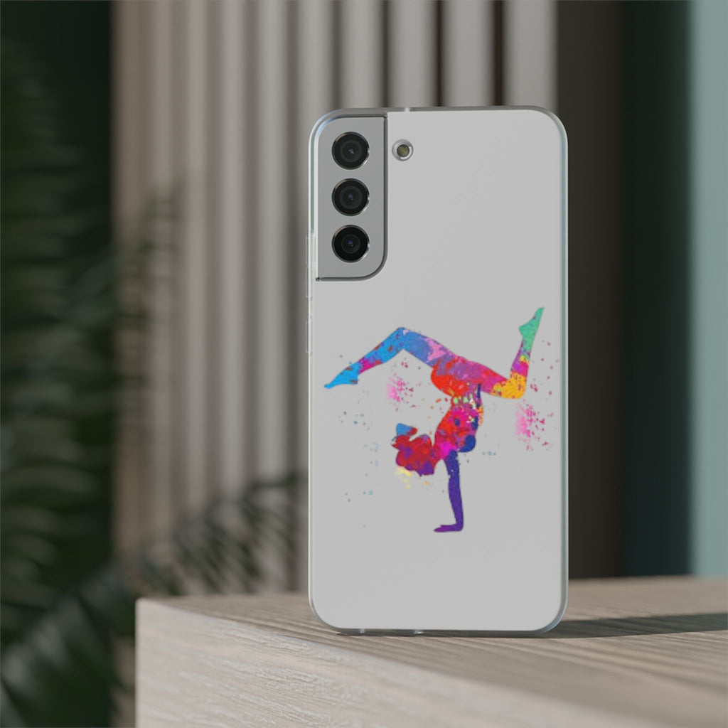 Gymnast Silhouette Phone Case – Colorful Acrobat Watercolor iPhone Cover
