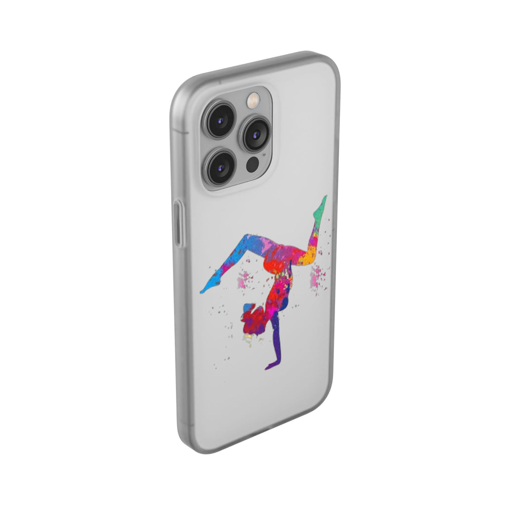 Gymnast Silhouette Phone Case – Colorful Acrobat Watercolor iPhone Cover