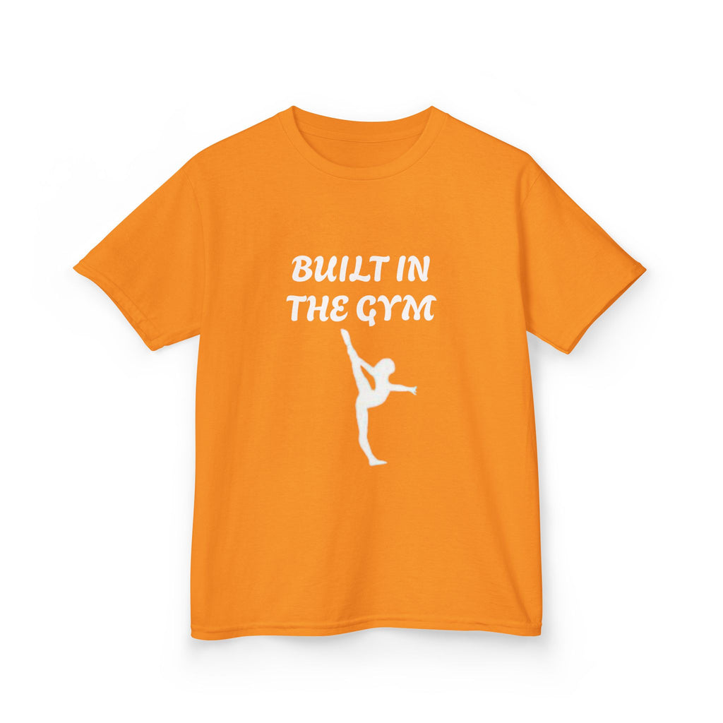 Kids Tee — "Built in the Gym" Gymnastics Shirt