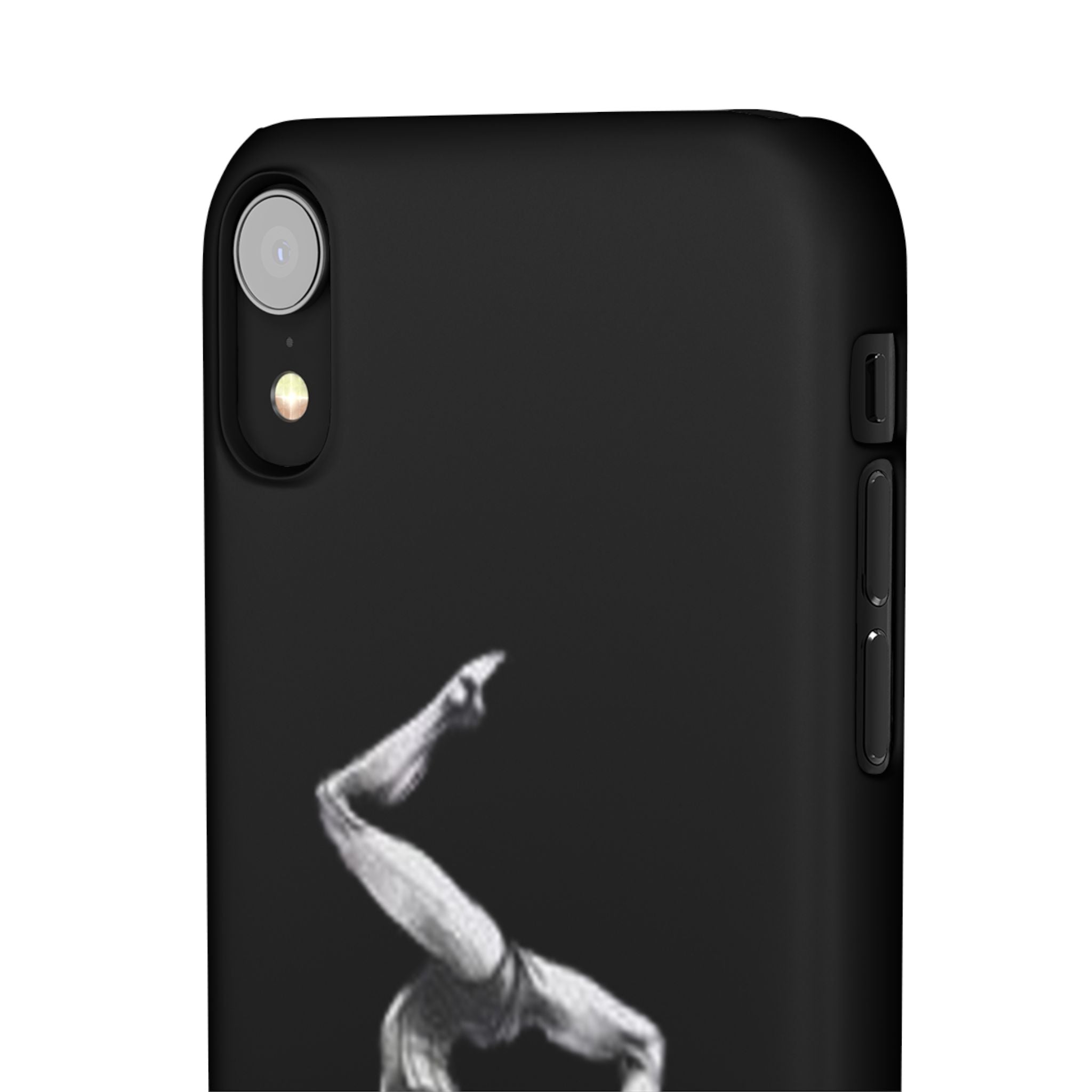 Coach Gymnastics Phone Case — Black Snap Phone Cover with Gymnast Silhouette