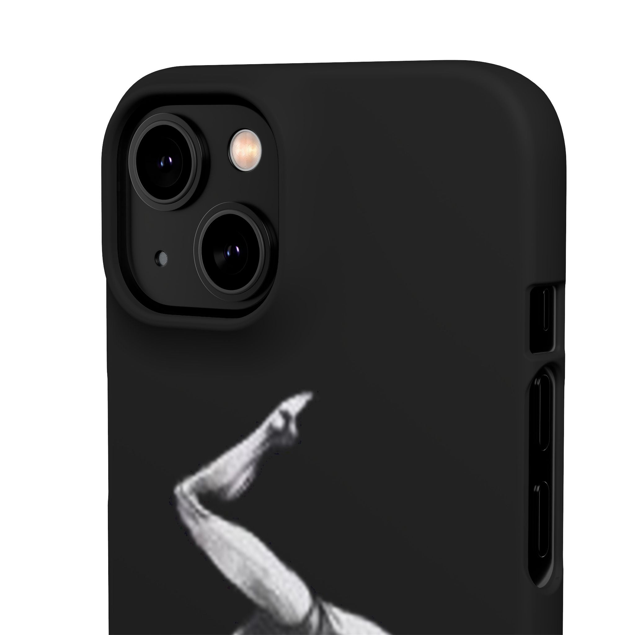 Coach Gymnastics Phone Case — Black Snap Phone Cover with Gymnast Silhouette