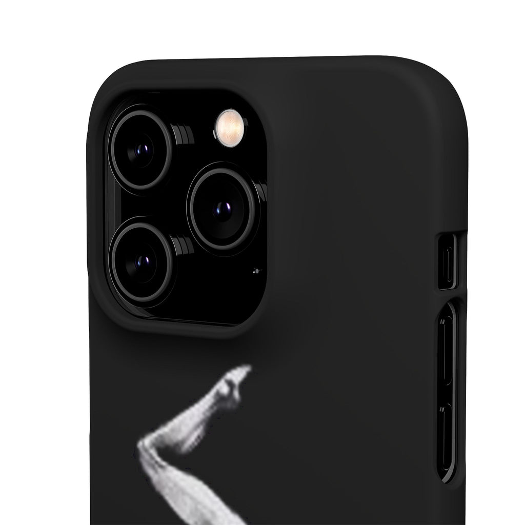 Gymnastics Phone Case — Black Chalk-Style Handstand Design
