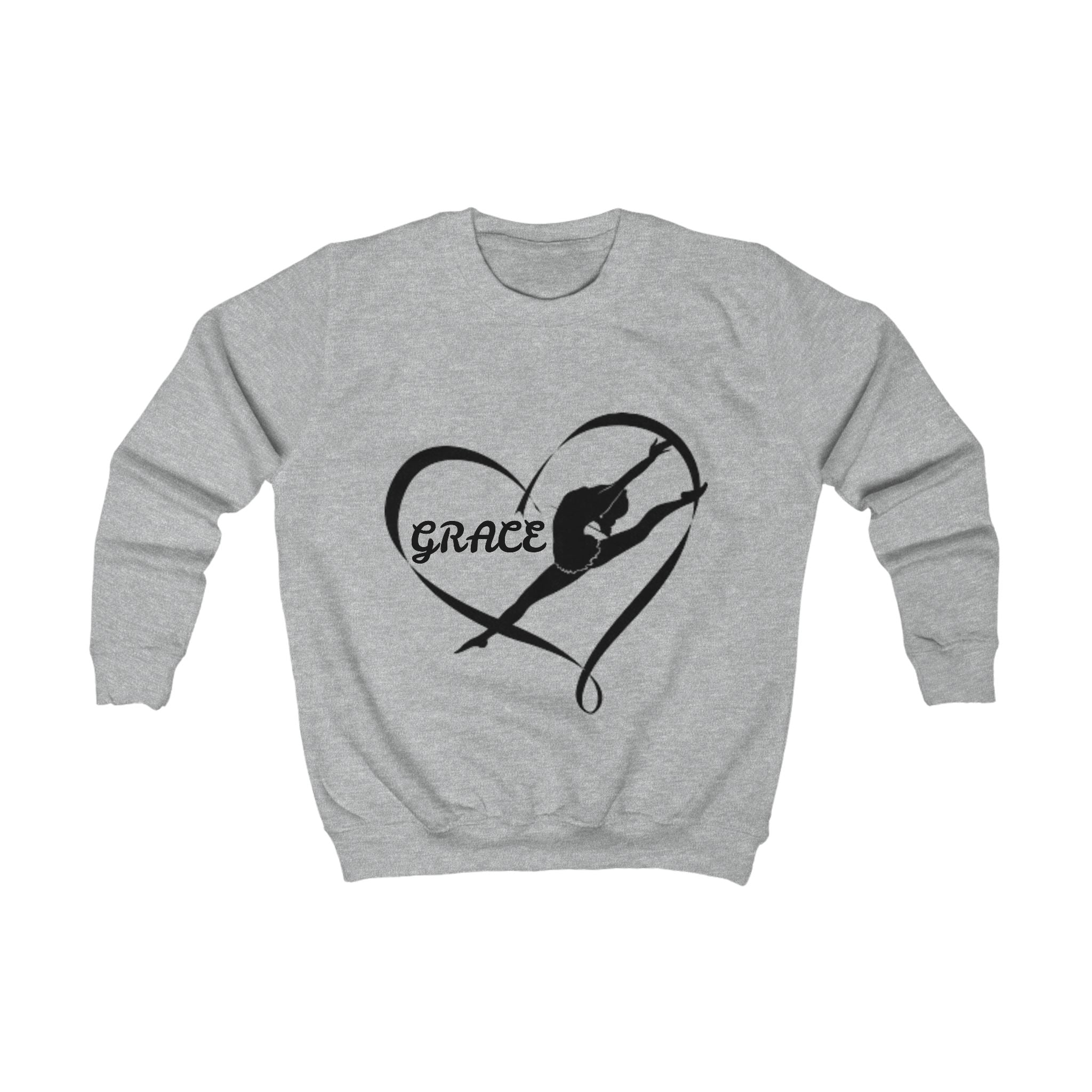 Kids Sweatshirt — Grace Dance Heart Gymnastics Crewneck