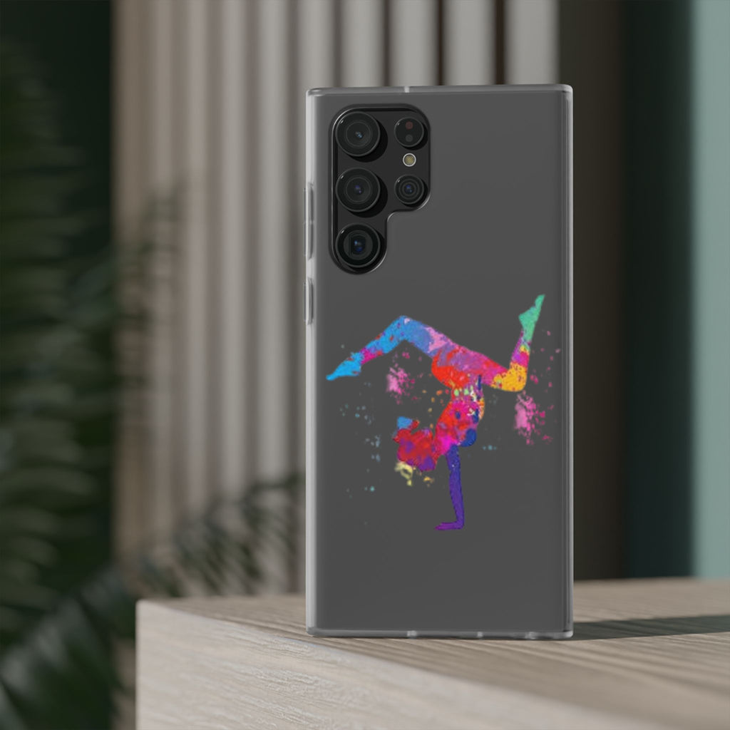 Gymnast Silhouette Phone Case – Colorful Acrobat Watercolor iPhone Cover