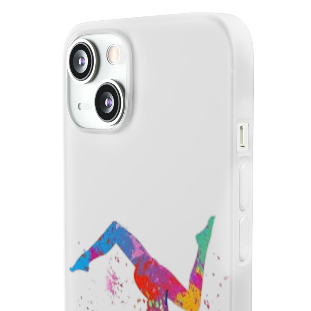 Gymnast Silhouette Phone Case – Colorful Acrobat Watercolor iPhone Cover