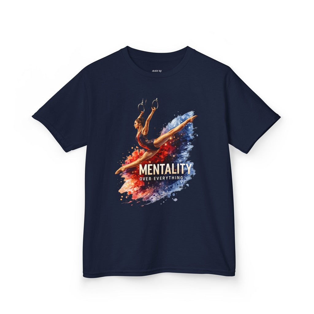 Kids Gymnastics T‑Shirt — 'Mentality: Gymnastics' Colorful Athlete Design