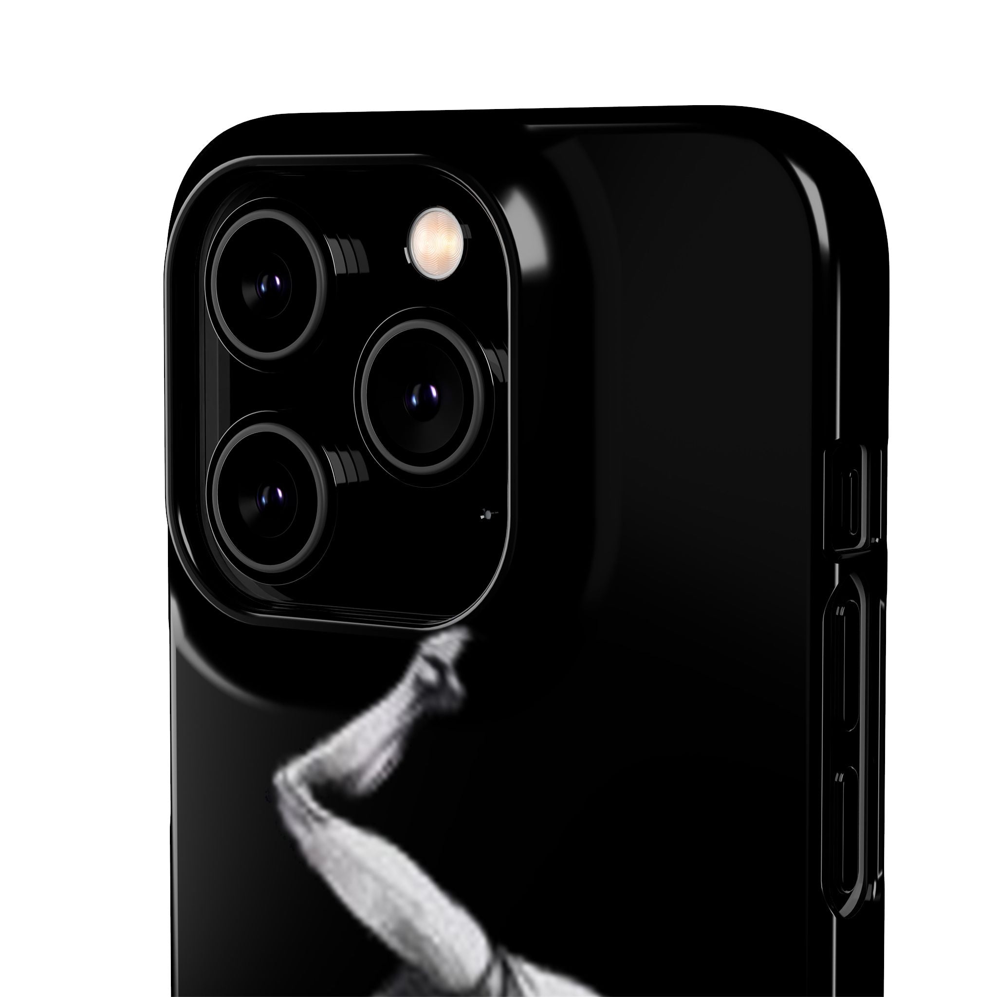 Coach Gymnastics Phone Case — Black Snap Phone Cover with Gymnast Silhouette