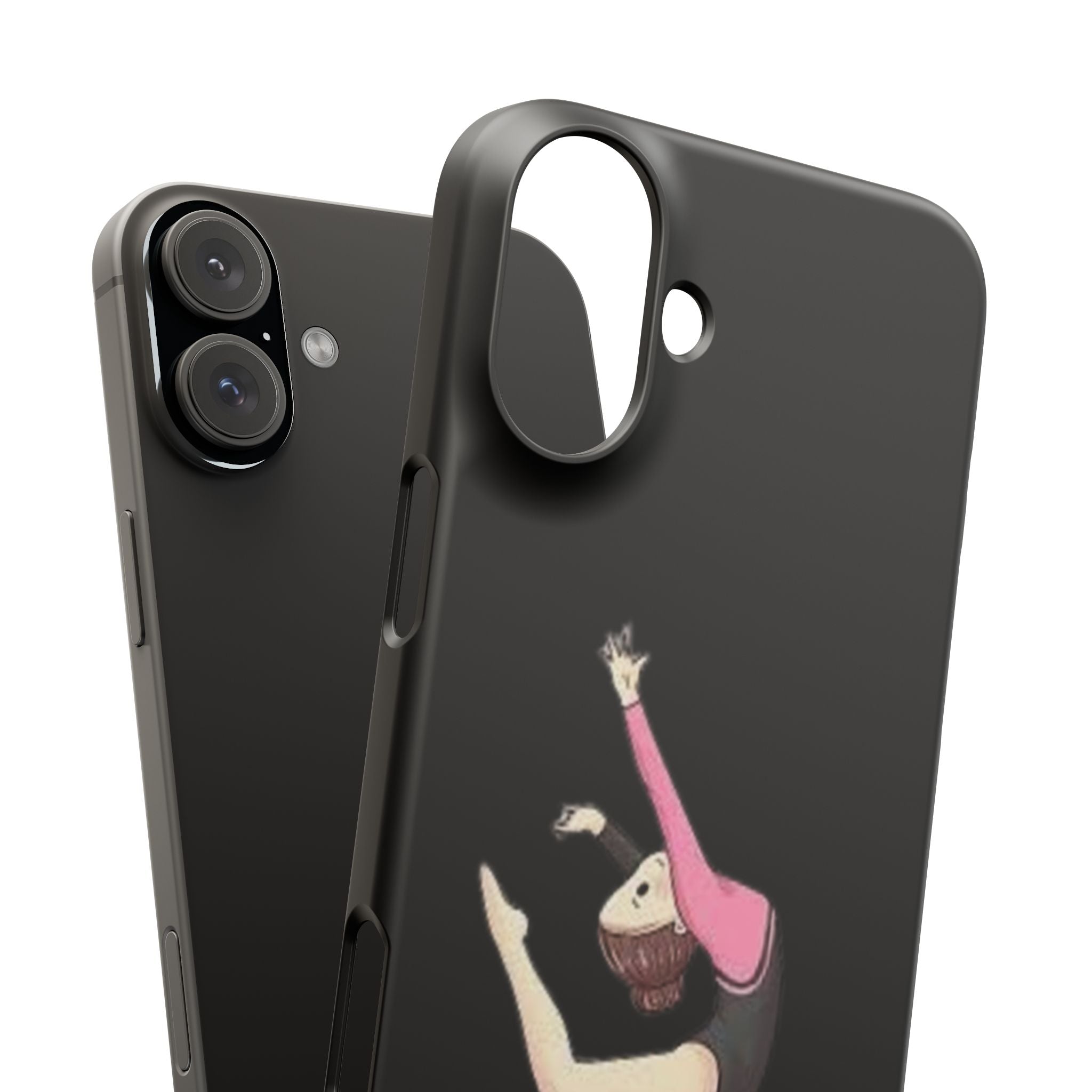 Gymnastics Phone Case — Leaping Girl Snap Case (Black)