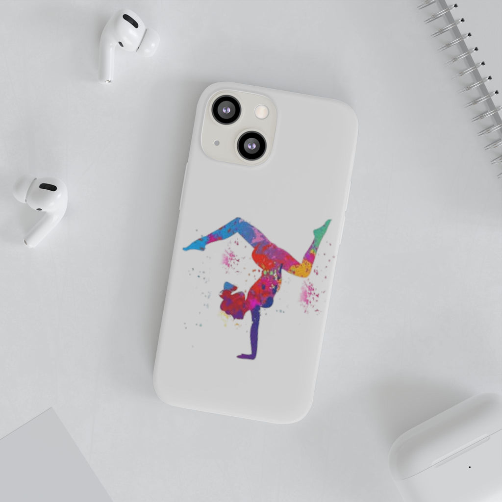 Gymnast Silhouette Phone Case – Colorful Acrobat Watercolor iPhone Cover