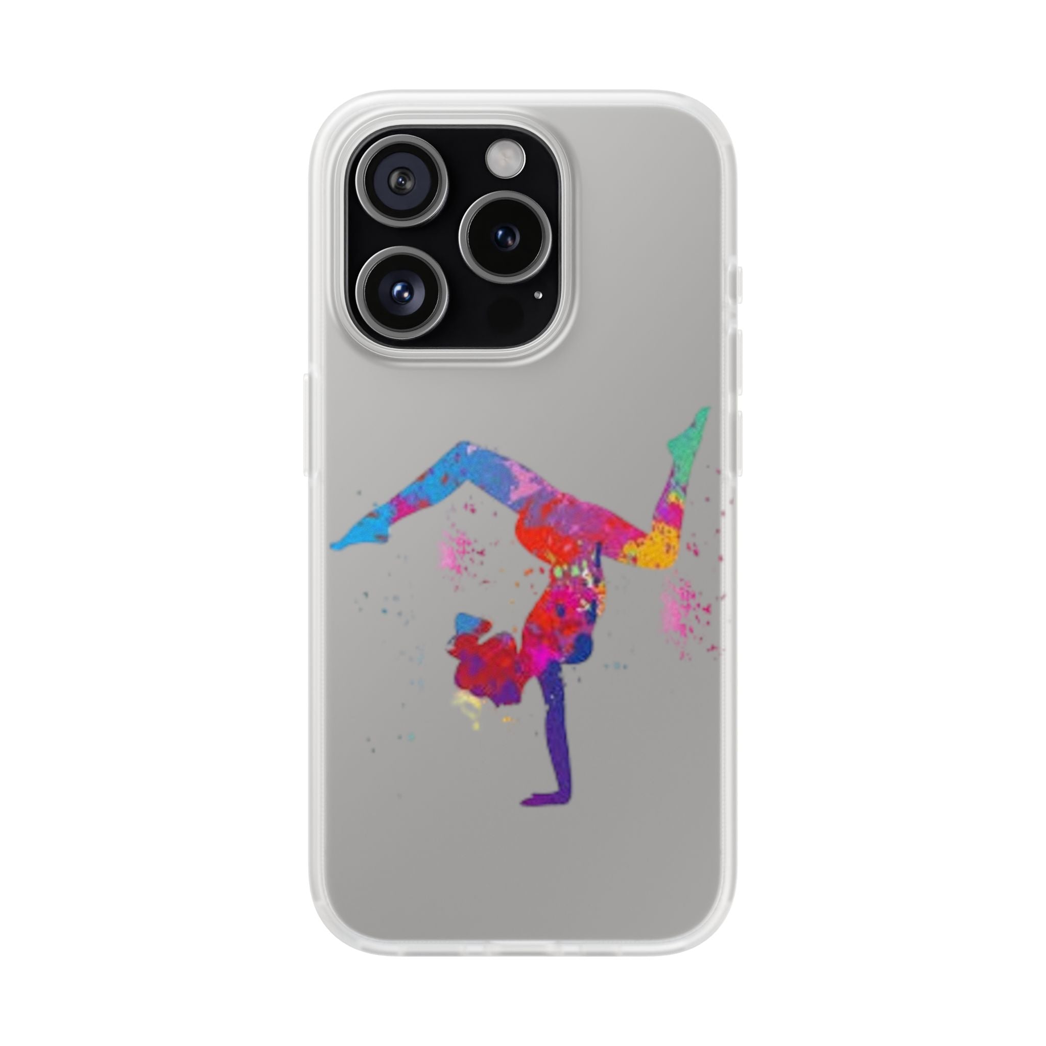 Gymnast Silhouette Phone Case – Colorful Acrobat Watercolor iPhone Cover