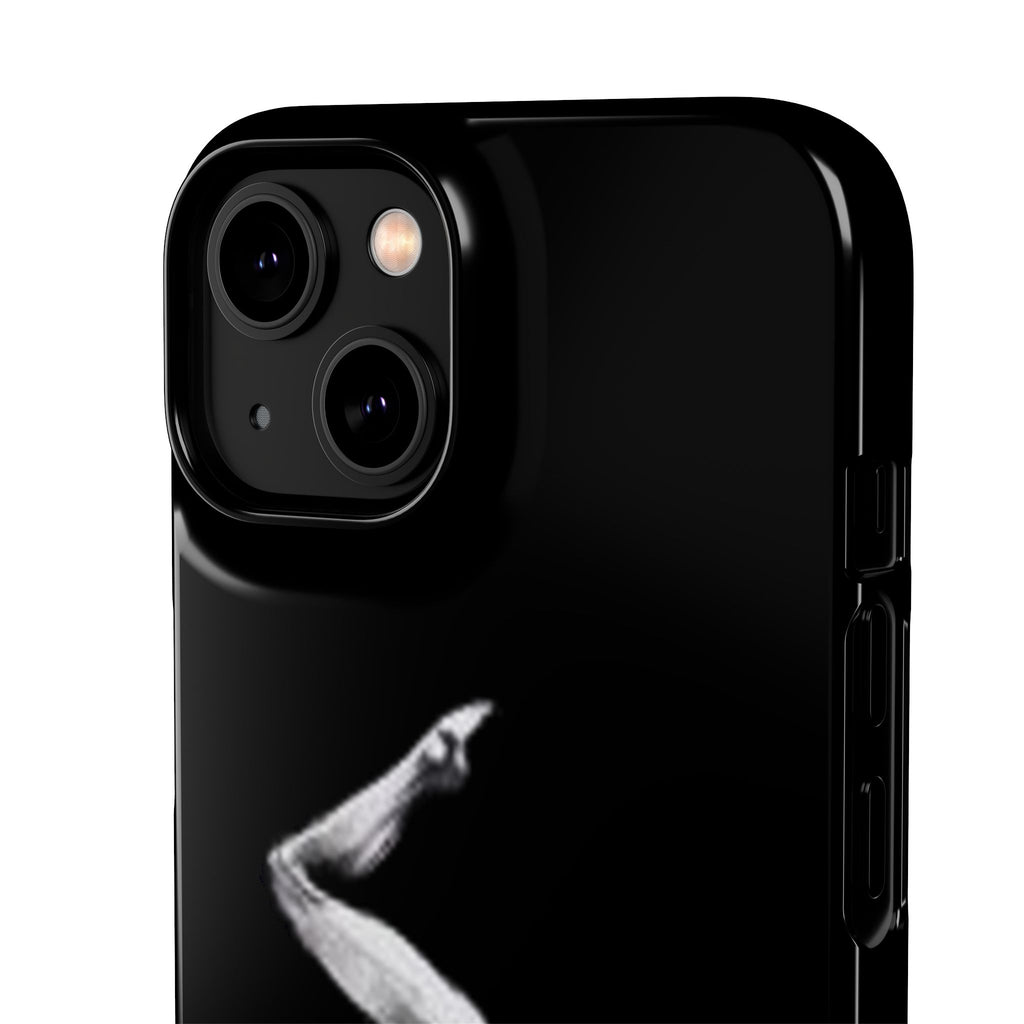 Gymnastics Phone Case — Black Chalk-Style Handstand Design