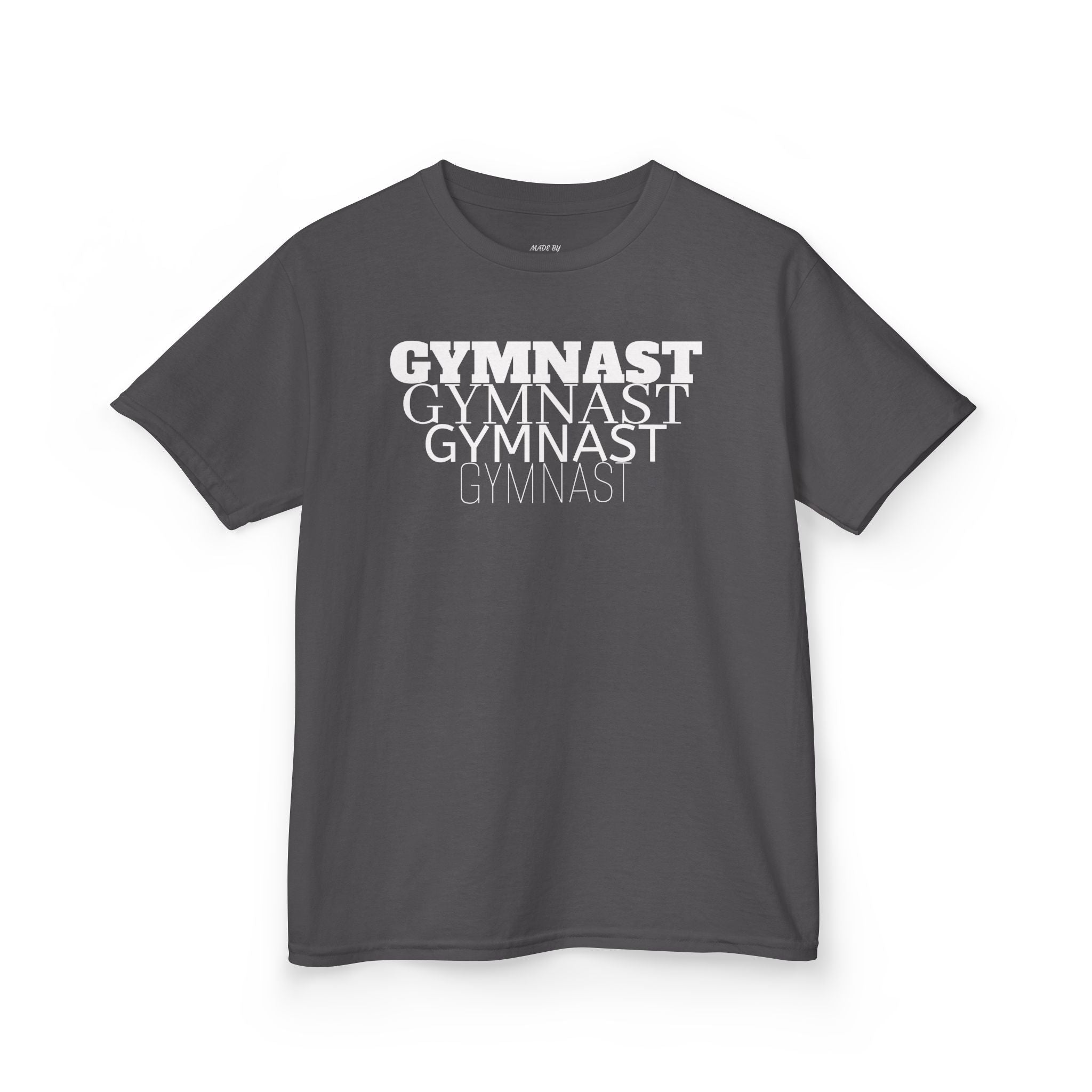 Kids Gymnast Repeat Logo Tee - Youth Gymnastics Shirt