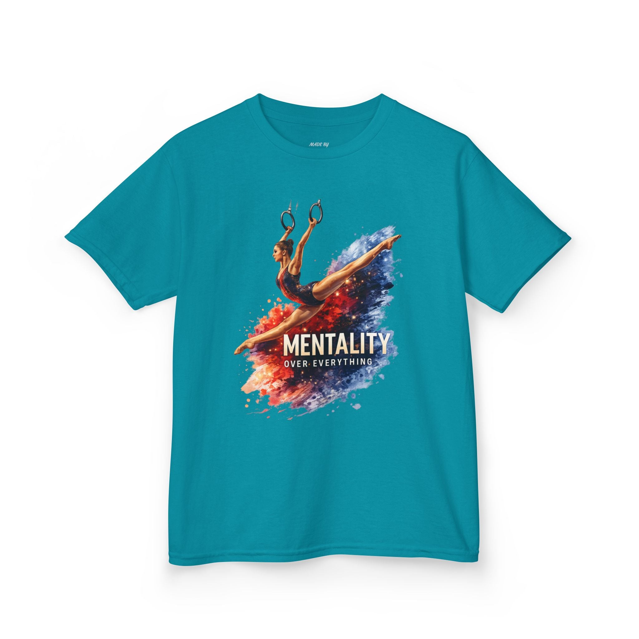 Kids Gymnastics T‑Shirt — 'Mentality: Gymnastics' Colorful Athlete Design