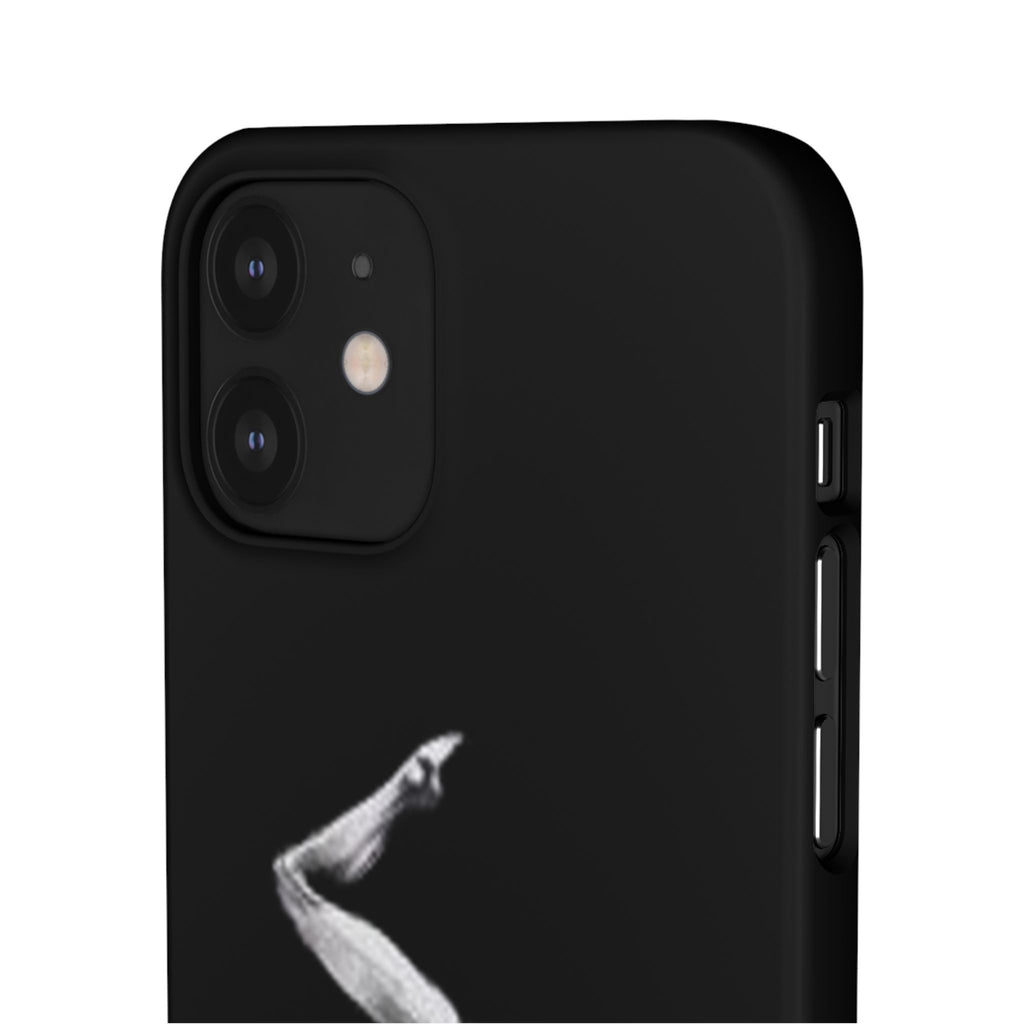 Gymnastics Phone Case — Black Chalk-Style Handstand Design
