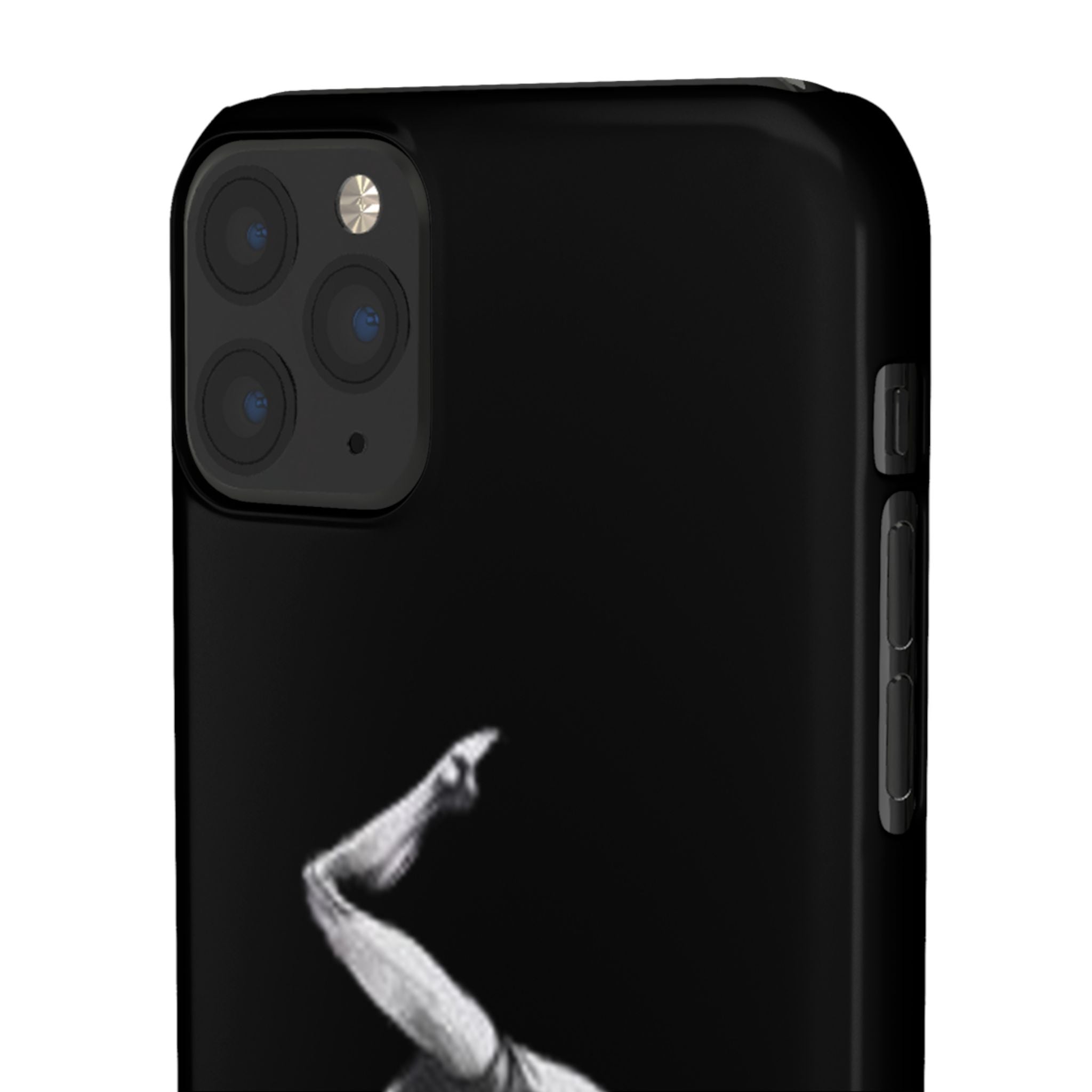 Coach Gymnastics Phone Case — Black Snap Phone Cover with Gymnast Silhouette
