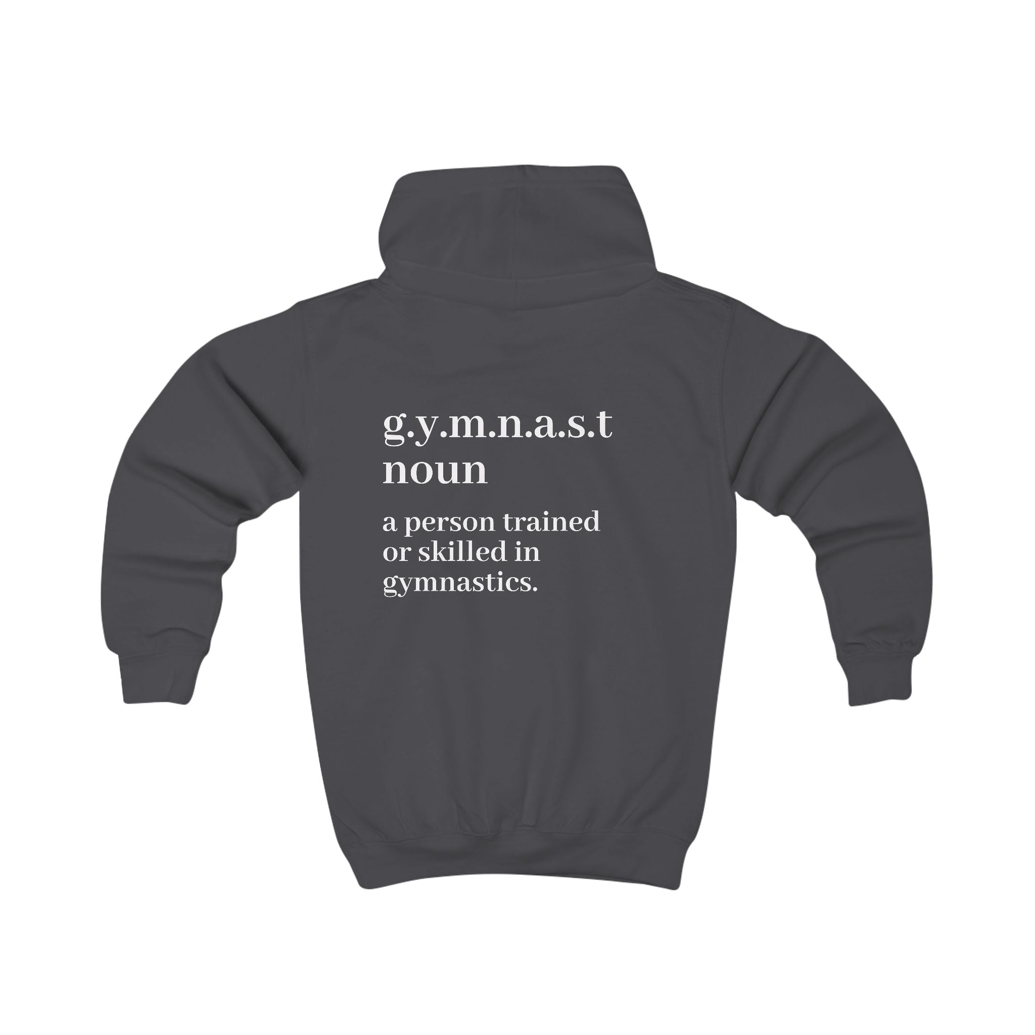 Gymnast Definition Kids Hoodie — 'g.y.m.n.a.s.t' Gymnastics Sweatshirt for Girls & Boys