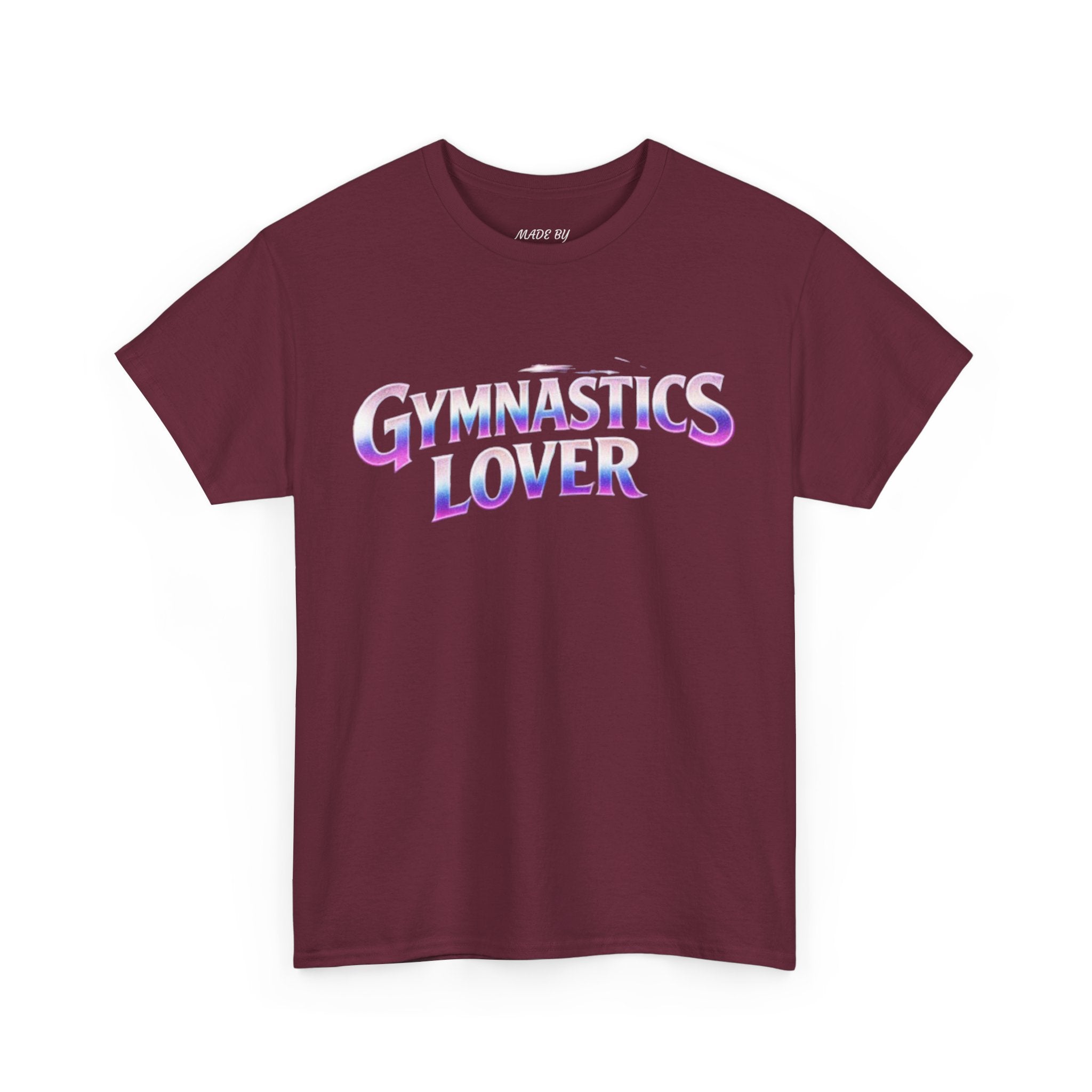 Adults Gymnastics Lover Tee — Retro Iridescent Graphic T-Shirt for Gymnastics Fans